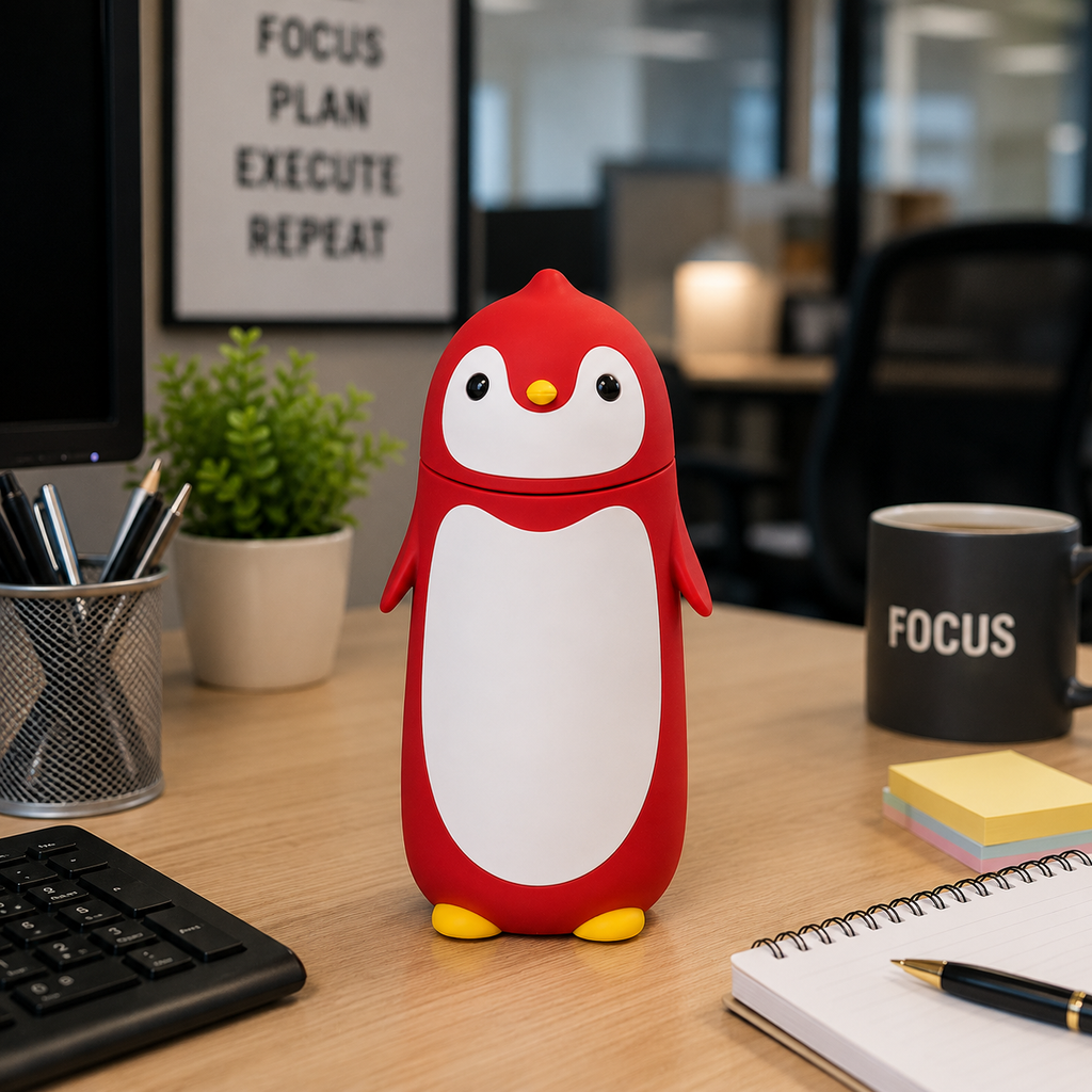 Red Penguin Shaped Water Bottle (YM500)