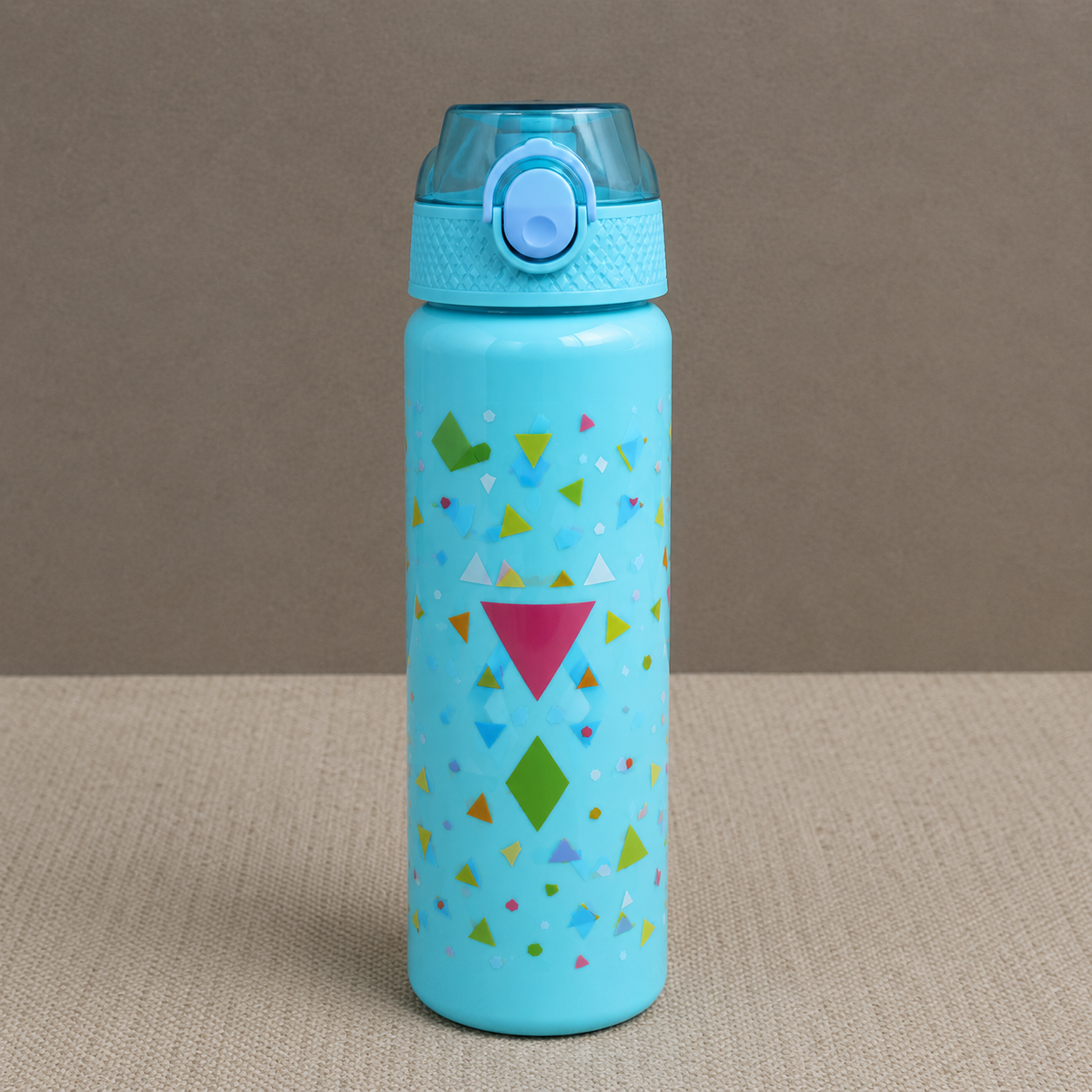 Kids Lightweight Sports Water Bottle with Flip Lid - Sky Blue (YM633)