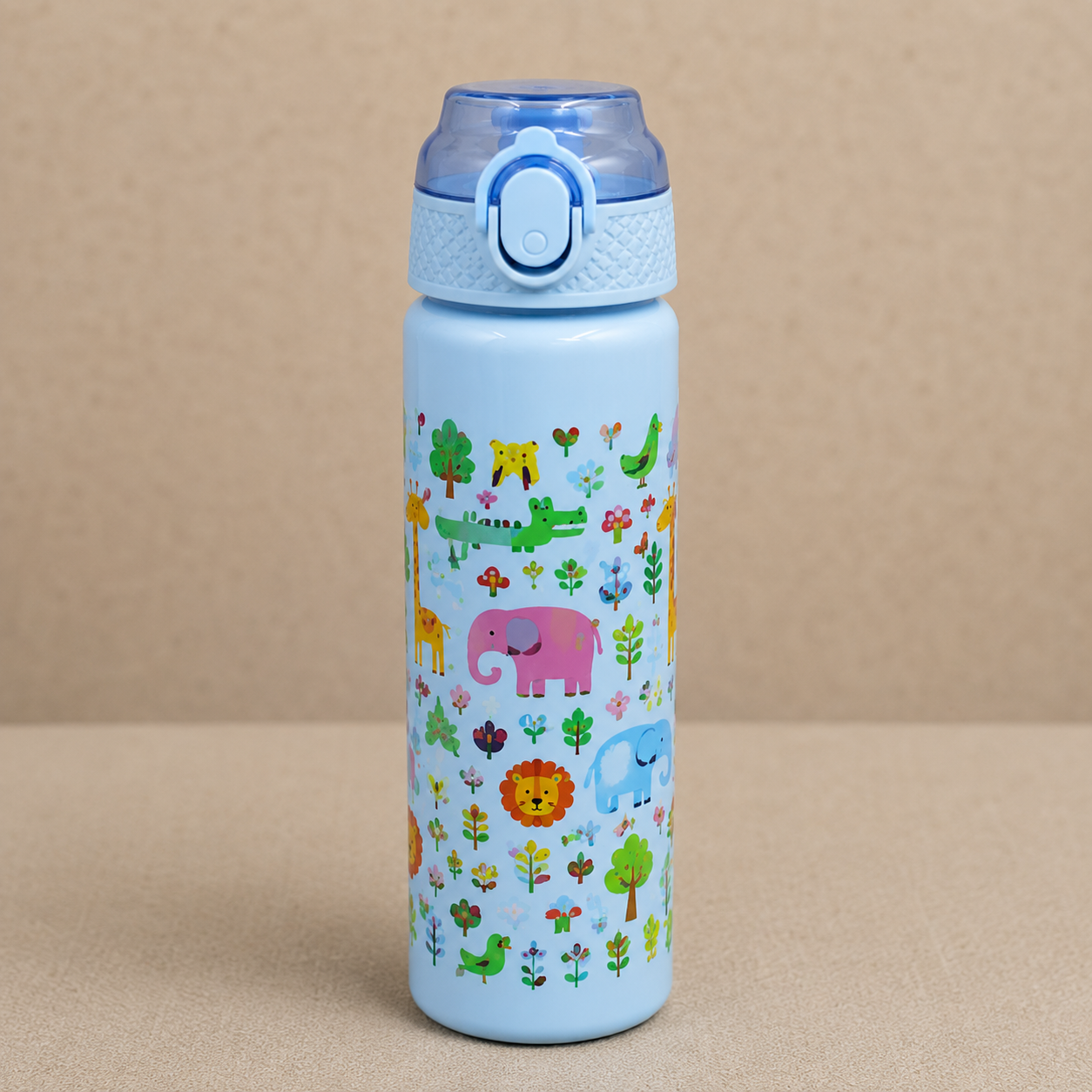 Kids Lightweight Sports Water Bottle with Flip Lid - Blue (YM633)