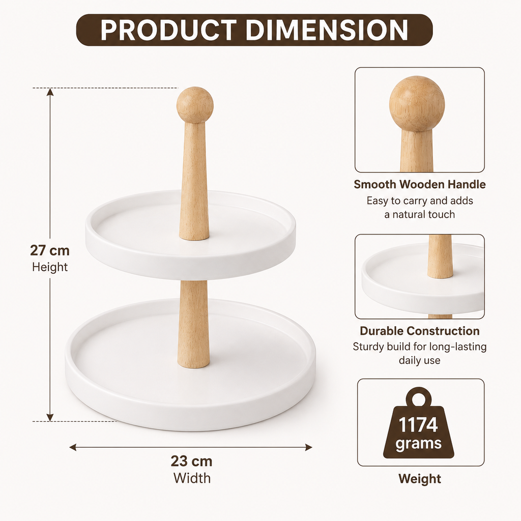Two-Tier Serving Tray Stand (YM477)