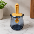 Glass Seasoning Jar with Spoon Orange (YM1363)