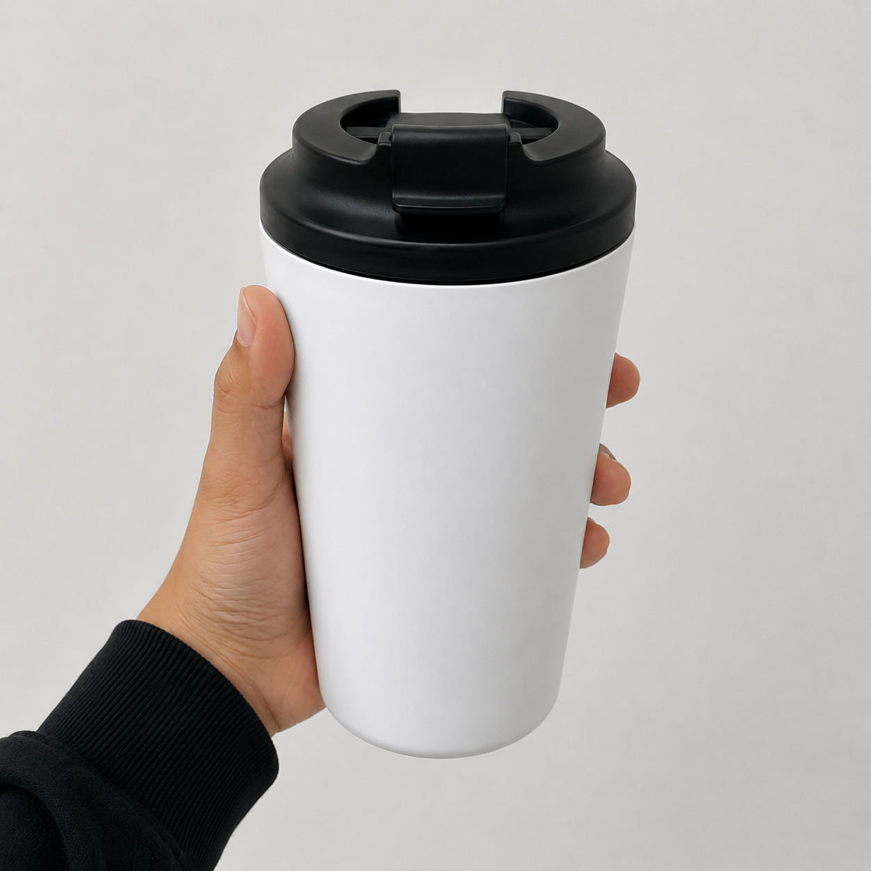 Premium White Travel Tumbler with Flip Lid (YM1512)