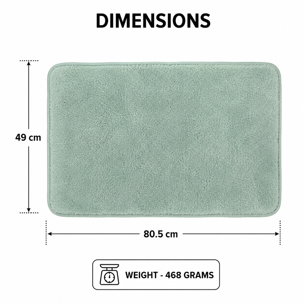 Green Faux Fur Floor Mat (YM2671)