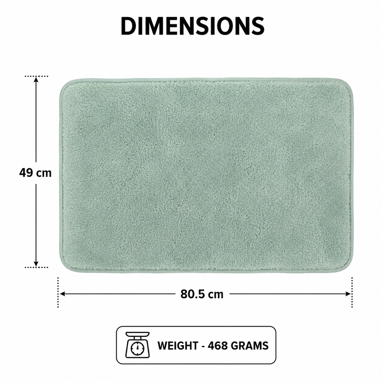 Green Faux Fur Floor Mat (YM2671)