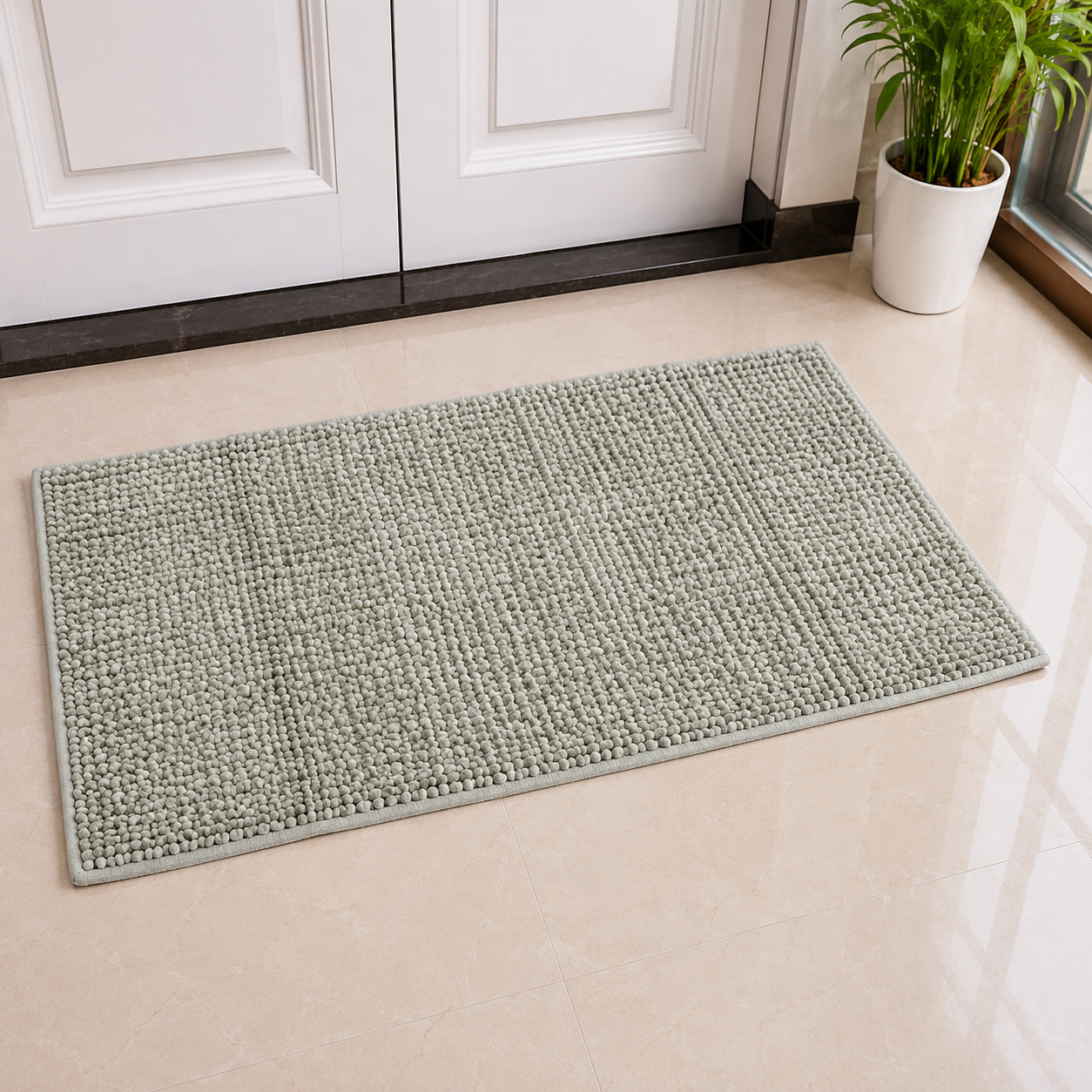 Green Chenille Floor Mat (YM2590)