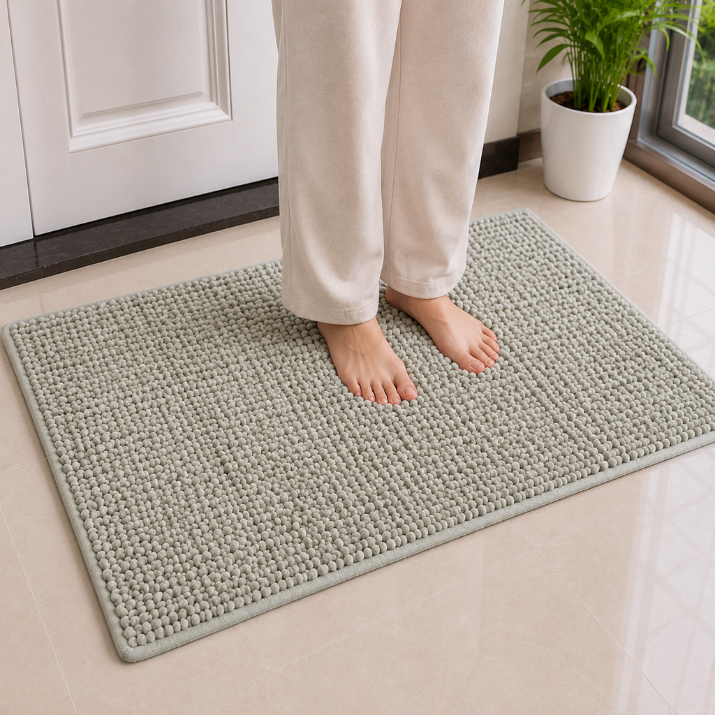 Green Chenille Floor Mat (YM2590)