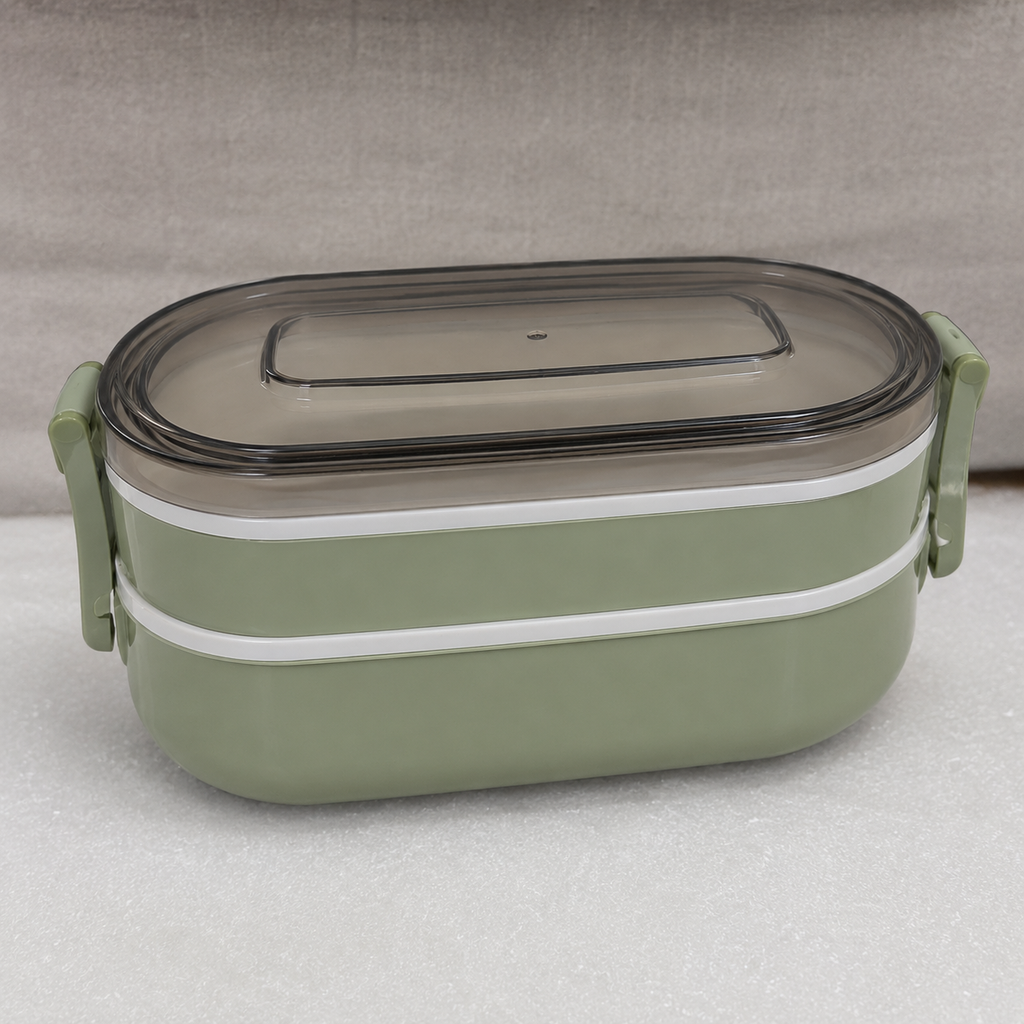 Double Layer Airtight Lunch Box - Sage Green (YM689)