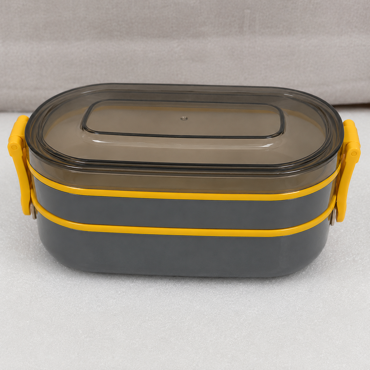 Double Layer Airtight Lunch Box - Yellow (YM689)