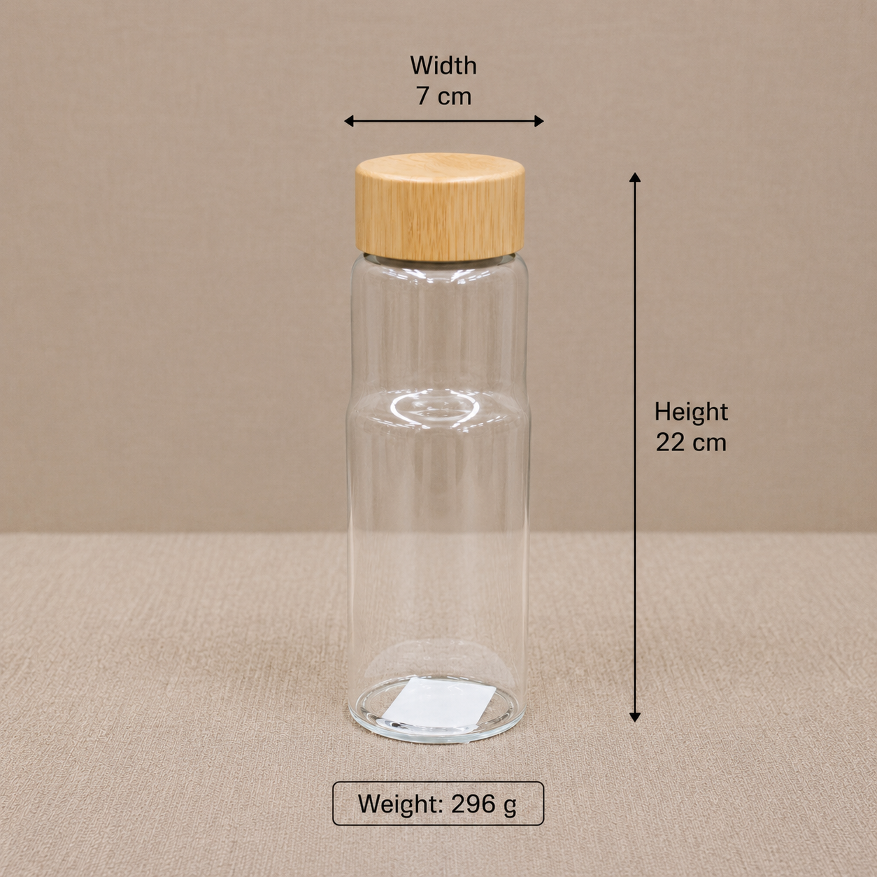 Glass Water Bottle with Wooden Lid(YM2161)