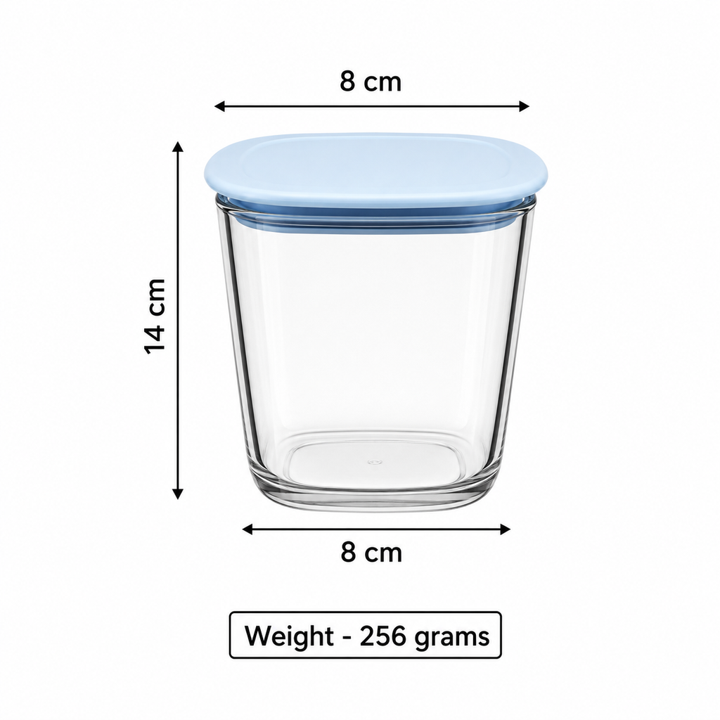 Square Airtight Food Storage Container with Blue Lid (YM2136)