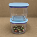 Square Airtight Food Storage Container with Blue Lid (YM2136)