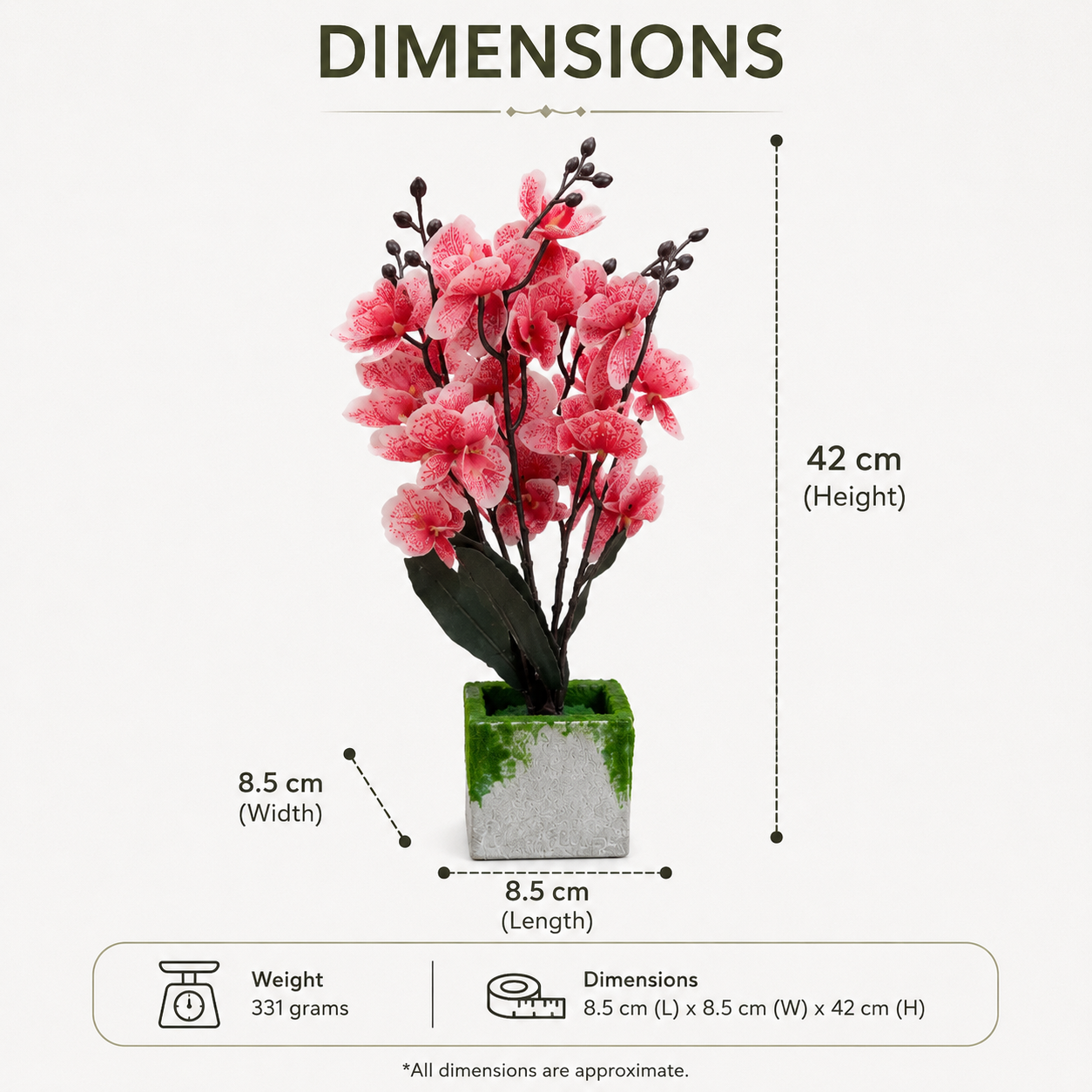 Artificial Red Plant in Decorative Pot (YM1007)
