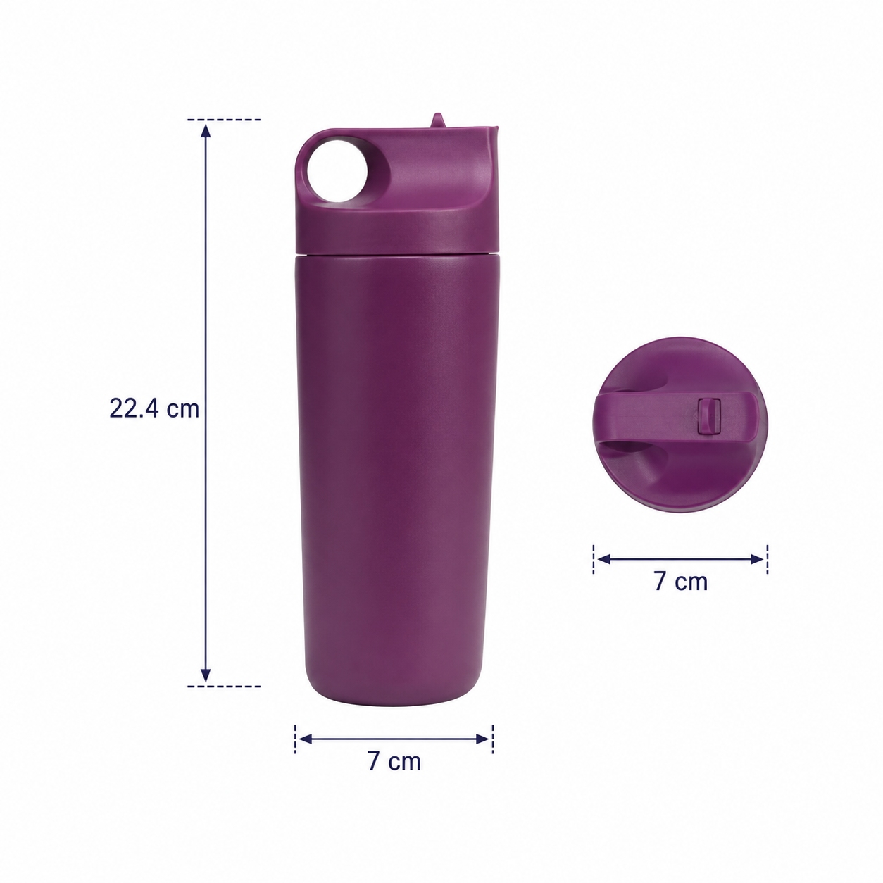 Stainless Steel Insulated Travel Water Bottle - Mauve (YM2632)