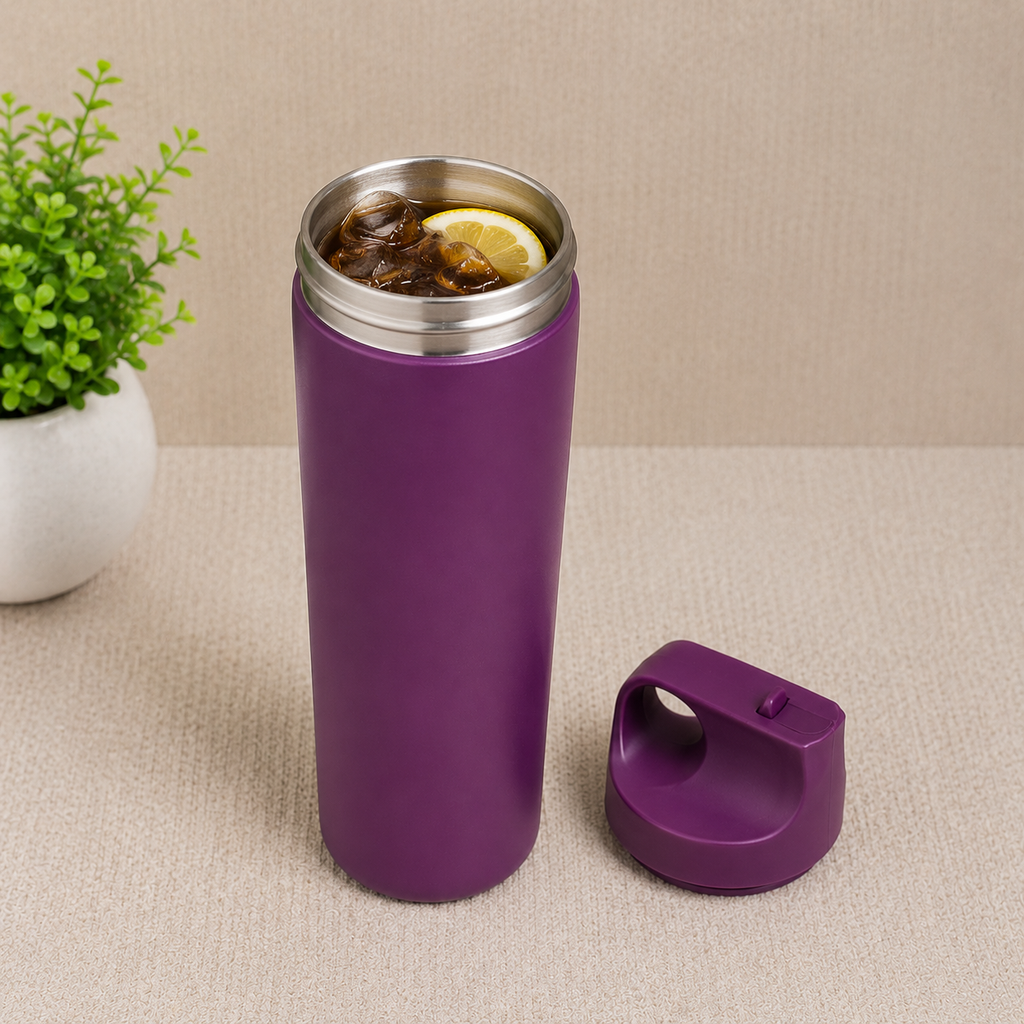 Stainless Steel Insulated Travel Water Bottle - Mauve (YM2632)