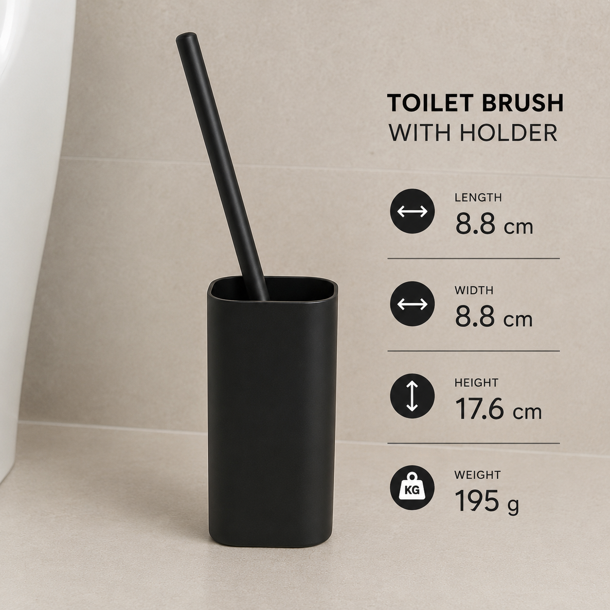 Bathroom Toilet Brush with Holder Set(YM259)