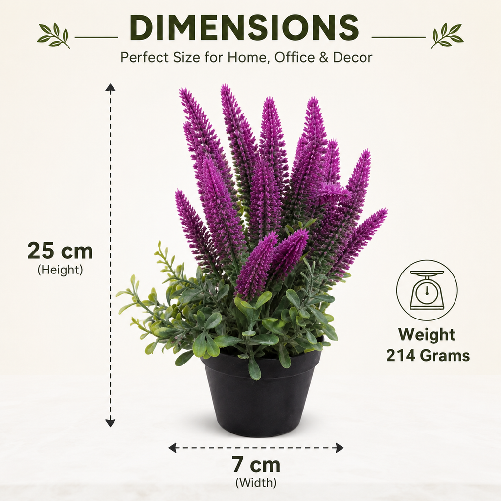 Artificial Purple Flower Plant in Pot (YM1004)