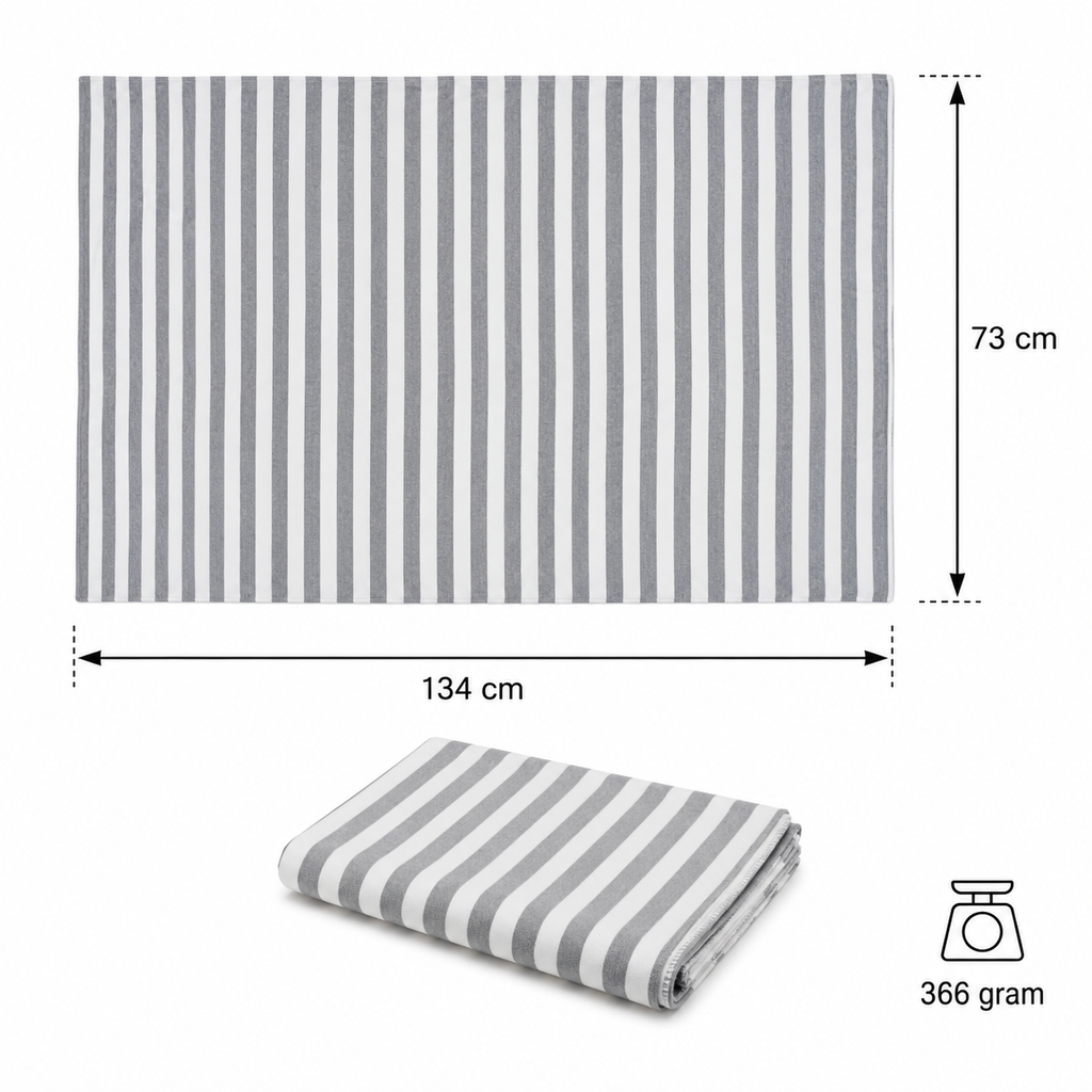 Soft Grey Hand Towel (YM358)