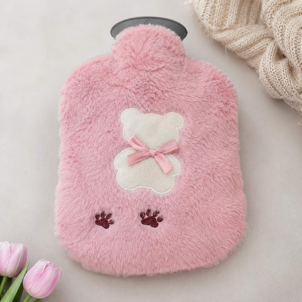 Pink Plush Hot Water Bag Cover (YM902)