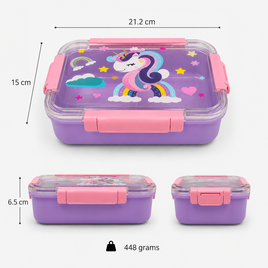 Kids Purple Stainless Steel Lunch Box 710ml (YM2493)