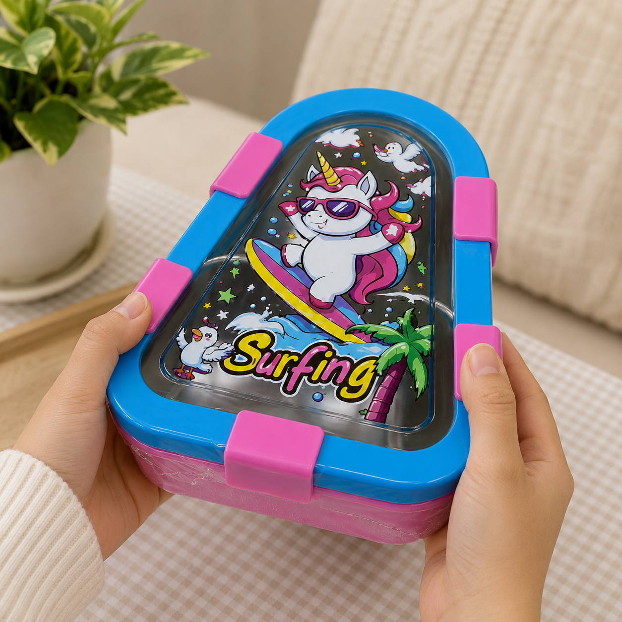 Kids Unicorn Surfing Lunch Box (YM2485)