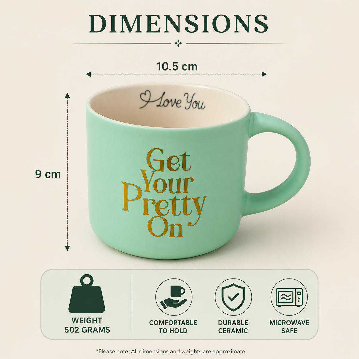 Mint Green Ceramic Coffee Mug (YM2830)