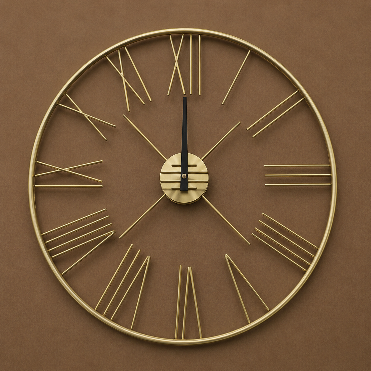 Gold Metal Roman Wall Clock (YM1094)