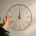 Gold Metal Roman Wall Clock (YM1094)