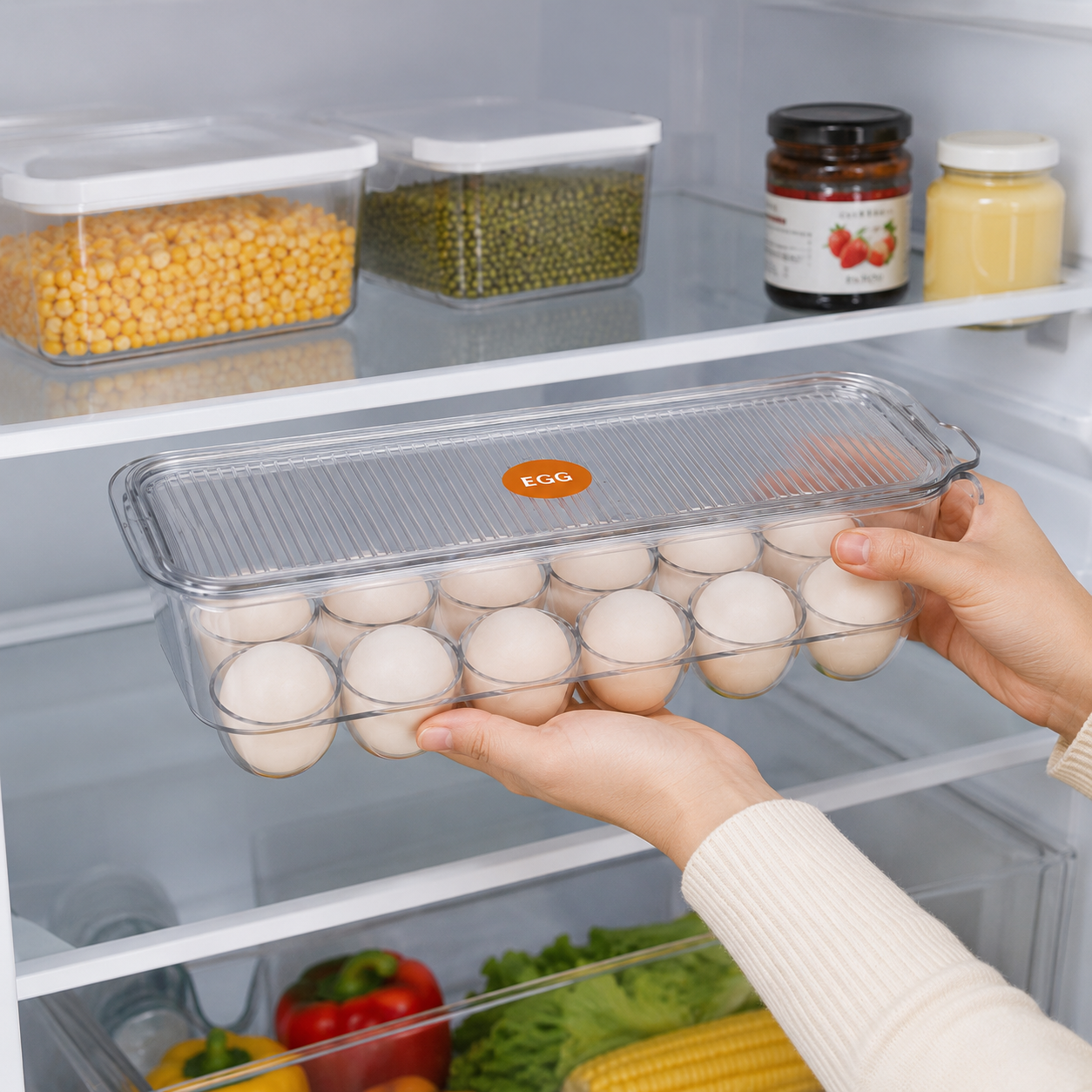 Transparent Refrigerator Egg Storage Container(YM2720)