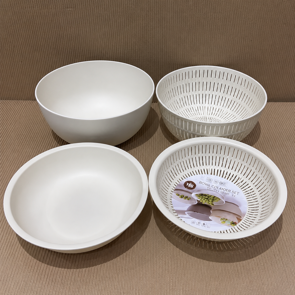 White Drain Basket Set of 4 (YM552)