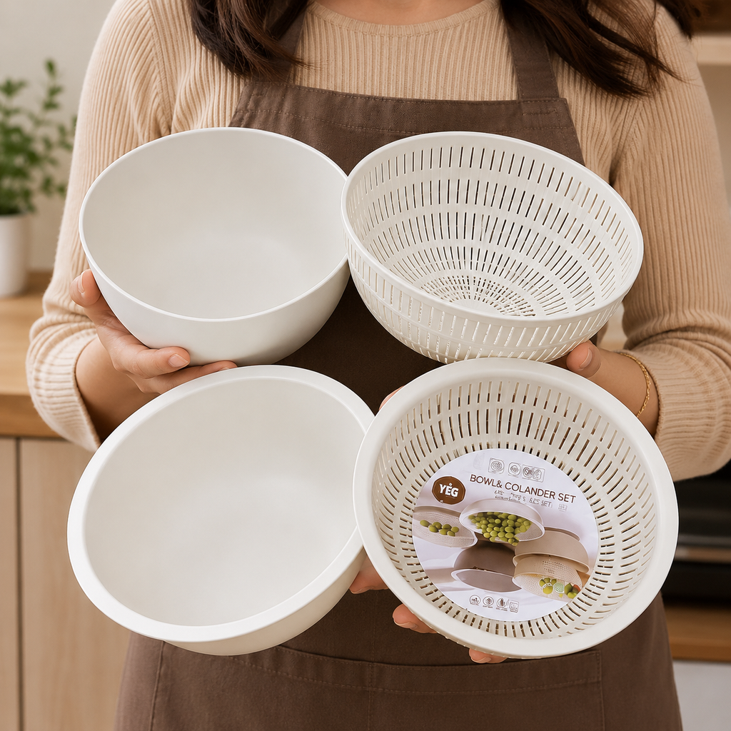 White Drain Basket Set of 4 (YM552)