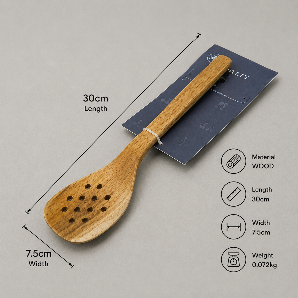 Wooden Spatula With Holes (YM1661)