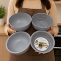 Grey Drain Basket Set of 4 (YM552)