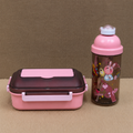Kids 2-Piece Pink Lunch Box & Water Bottle Set (YM704)