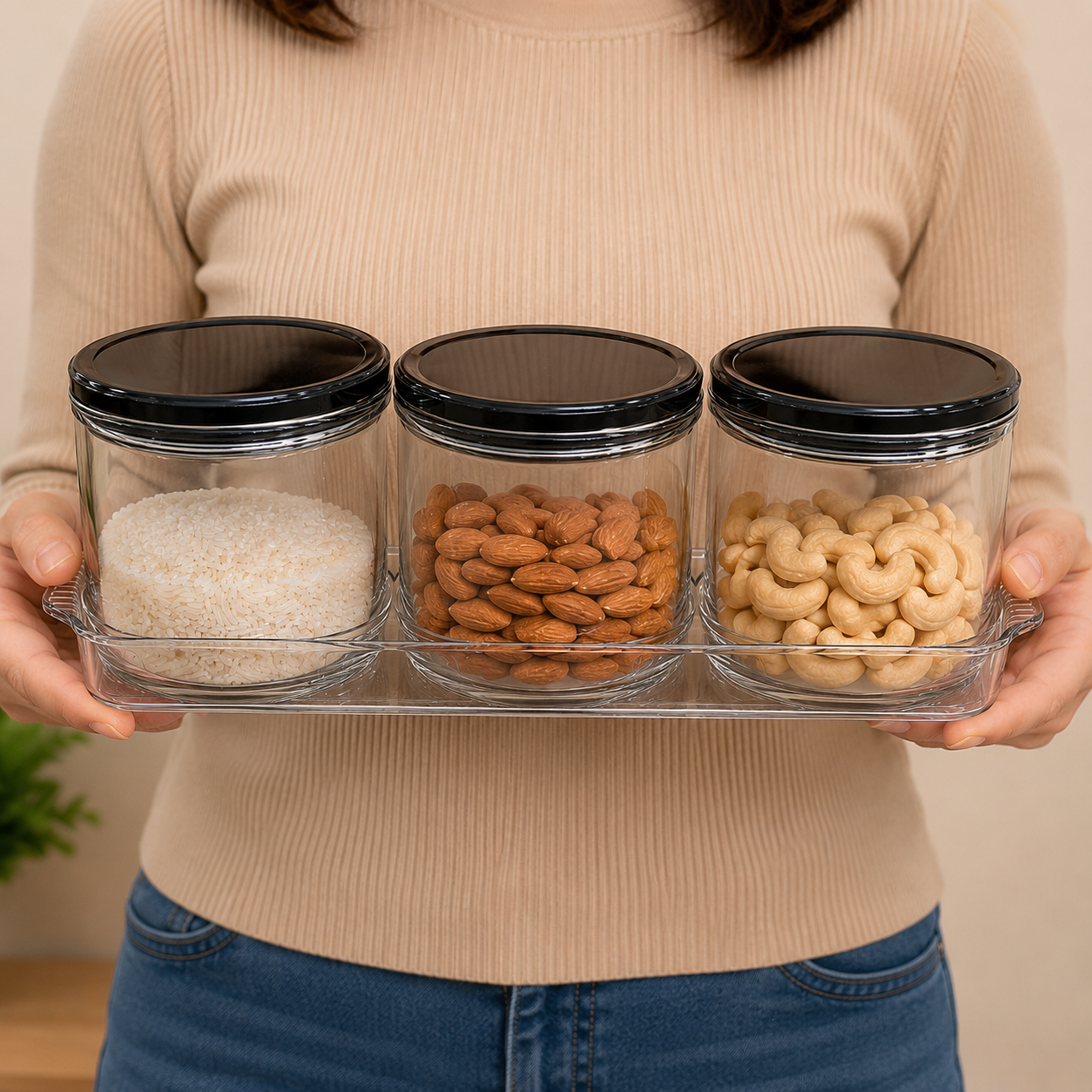 Plastic Storage Container Set of 4 (YM663)