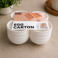 Set of 4 White Textured Egg Storage Bowls (YM2708)