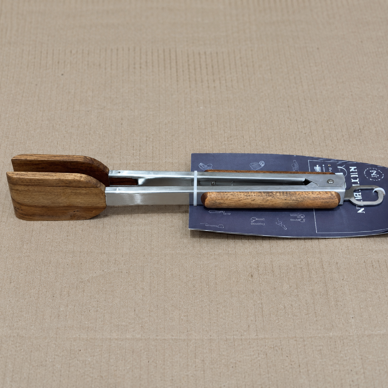Wooden Handle Kitchen Tongs (YM1654)