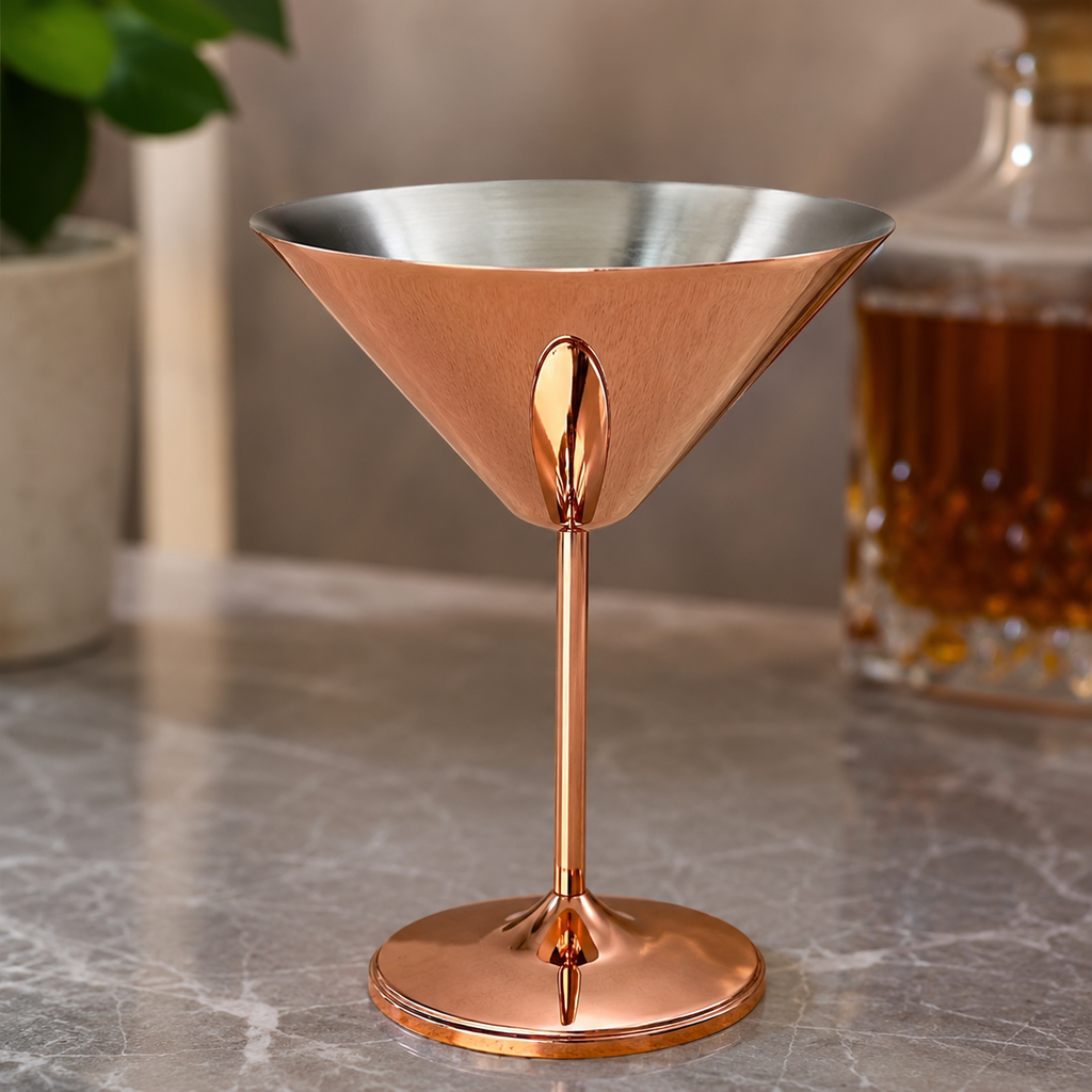 Premium Metal Rose Gold Glass for Bar & Cocktail Serving (YM1039)