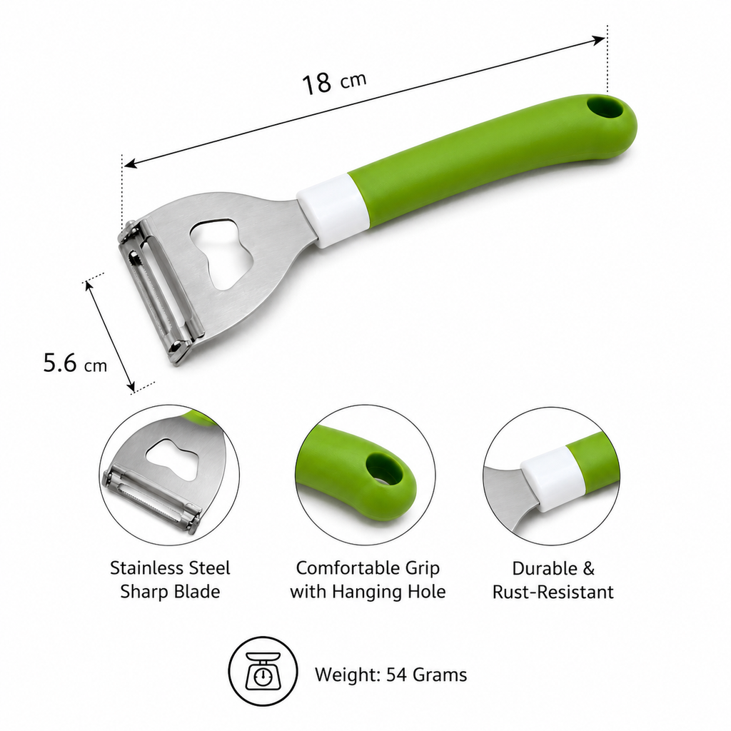 Green Stainless-Steel Kitchen Peeler (YM585)