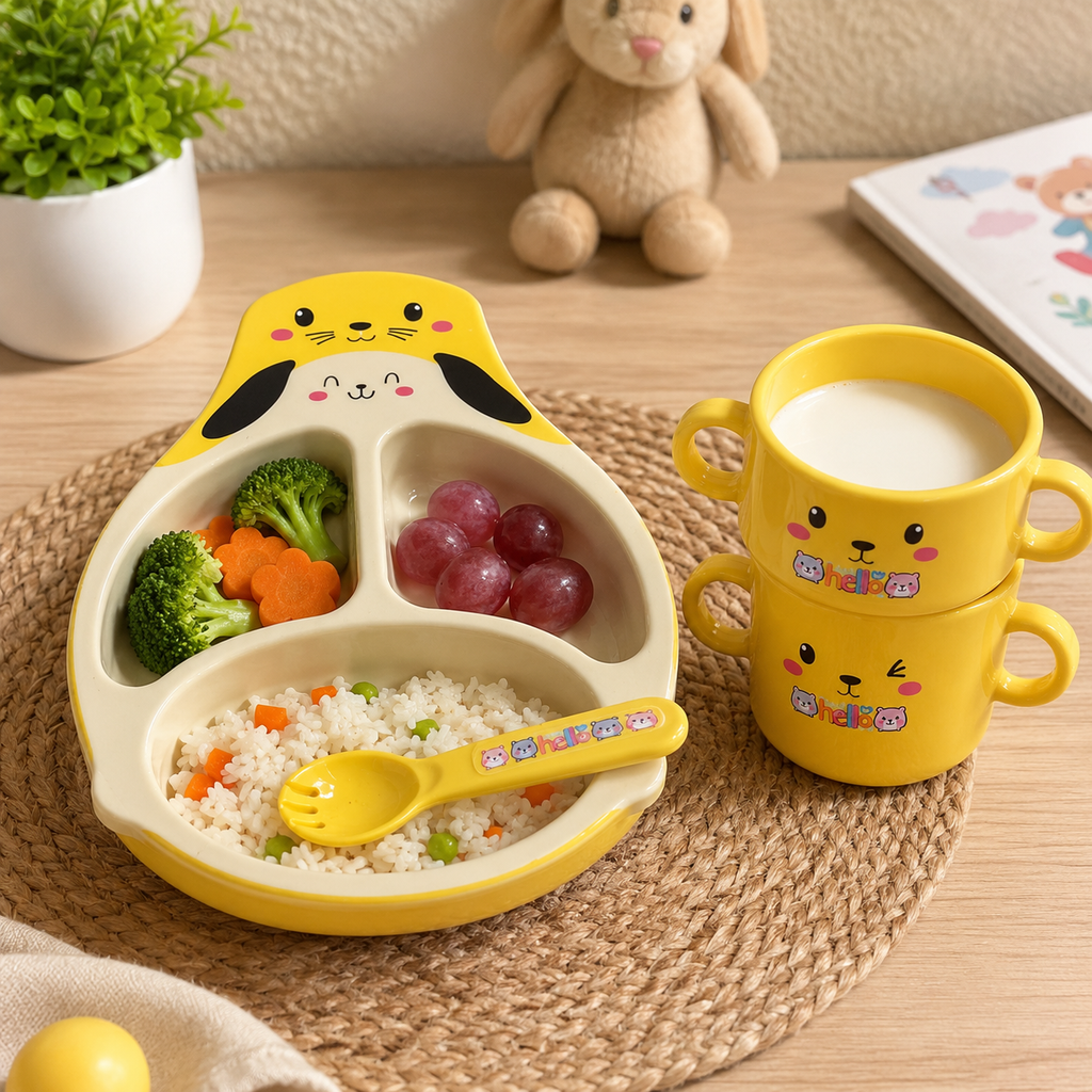 Kids Yellow Cutlery Dining Set - Set of 6 (YM2124)