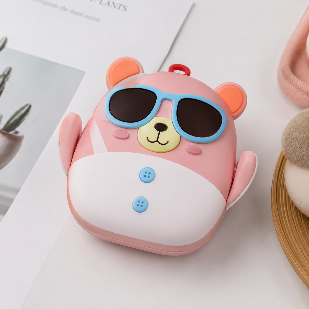 Cute Bear Kids Backpack – Peach (YM1165)