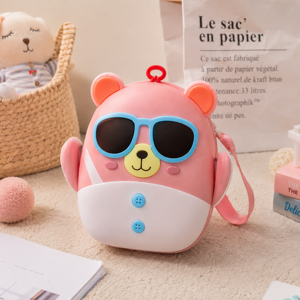 Cute Bear Kids Backpack – Peach (YM1165)