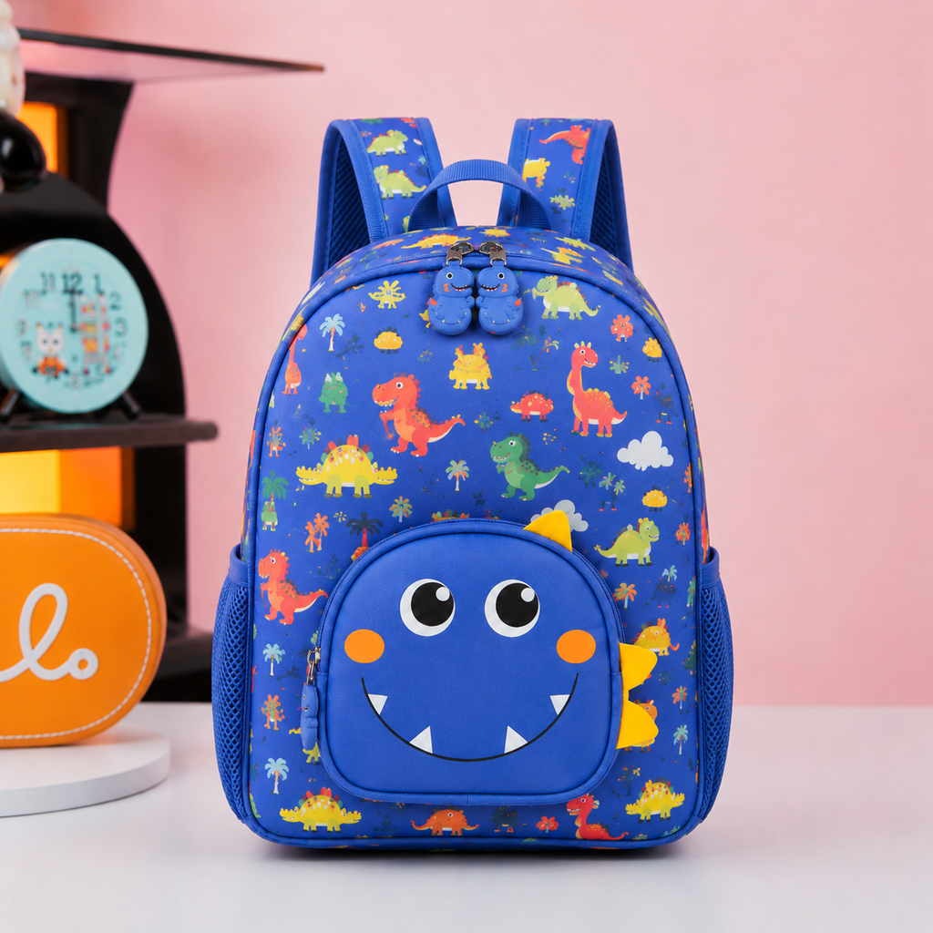 Blue Kids Dinosaur School Backpack (YM1181)