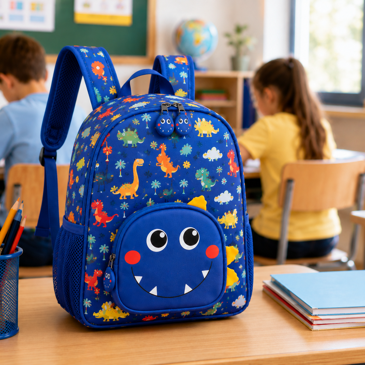 Blue Kids Dinosaur School Backpack (YM1181)