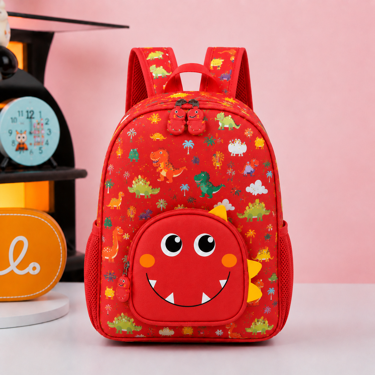 Red Kids Dinosaur School Backpack (YM1181)