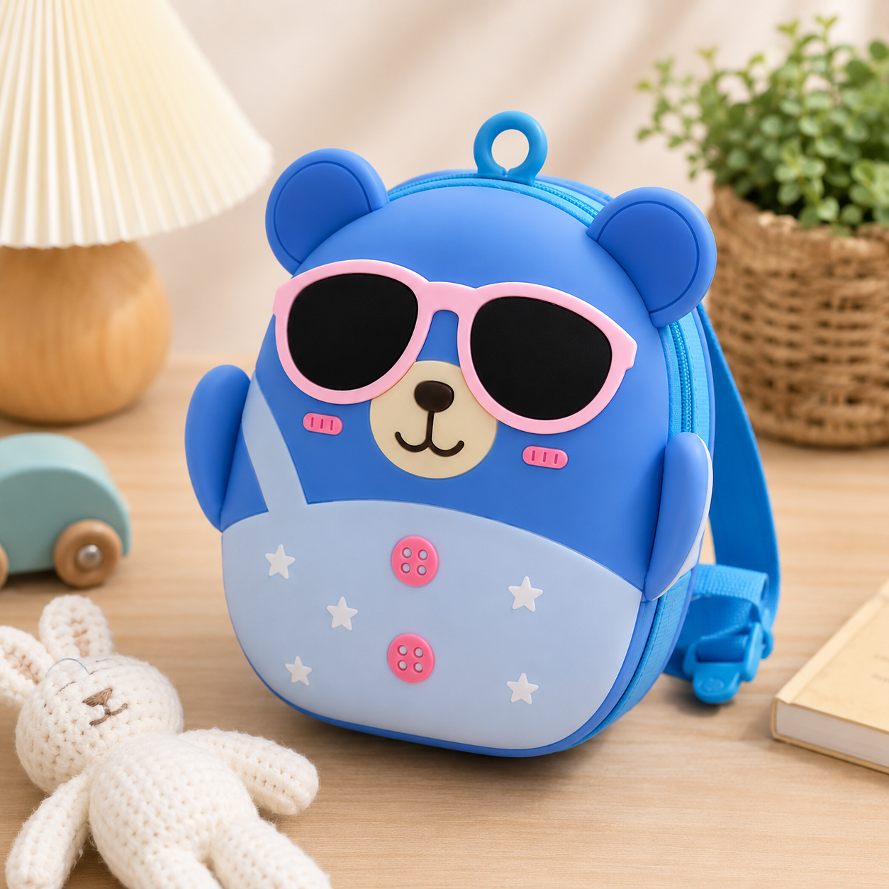 Cute Bear Kids Backpack – Blue (YM1165)