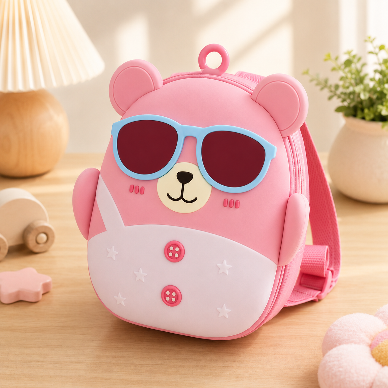 Cute Bear Kids Backpack – Pink (YM1165)