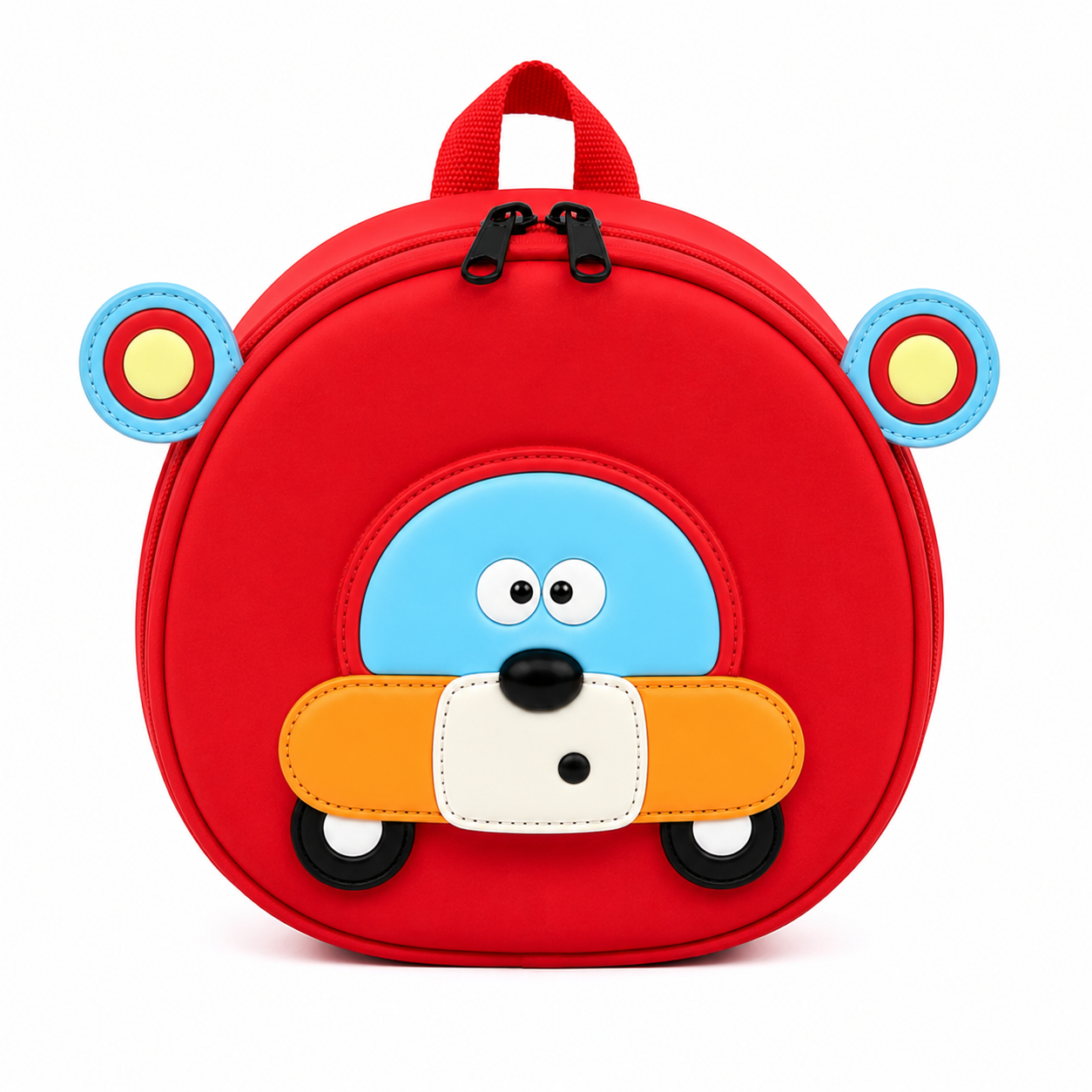 Cute Red Cartoon Bear Car Kids Mini Backpack(YM1173)