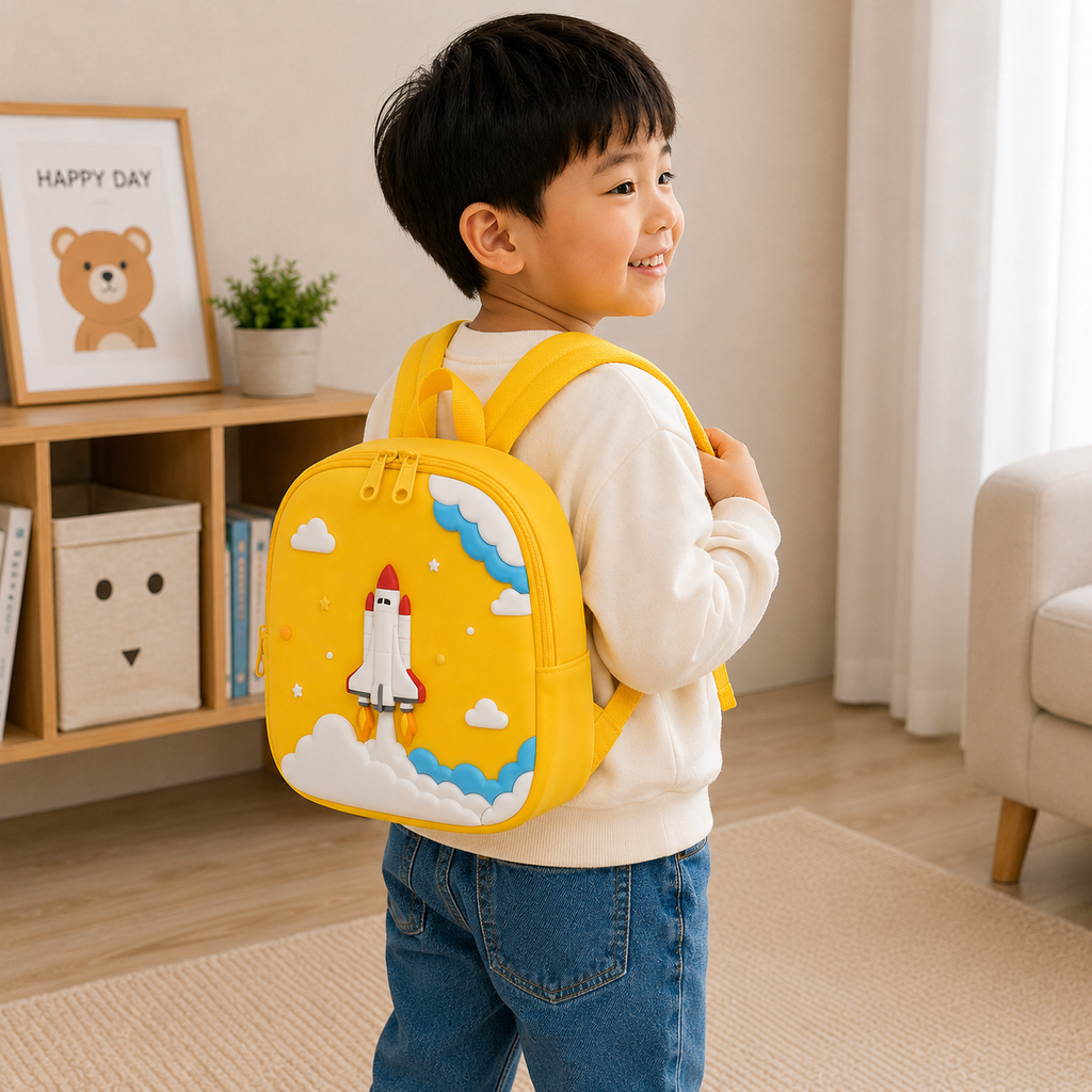 Rocket Theme Yellow Kids Mini Backpack(YM1175)