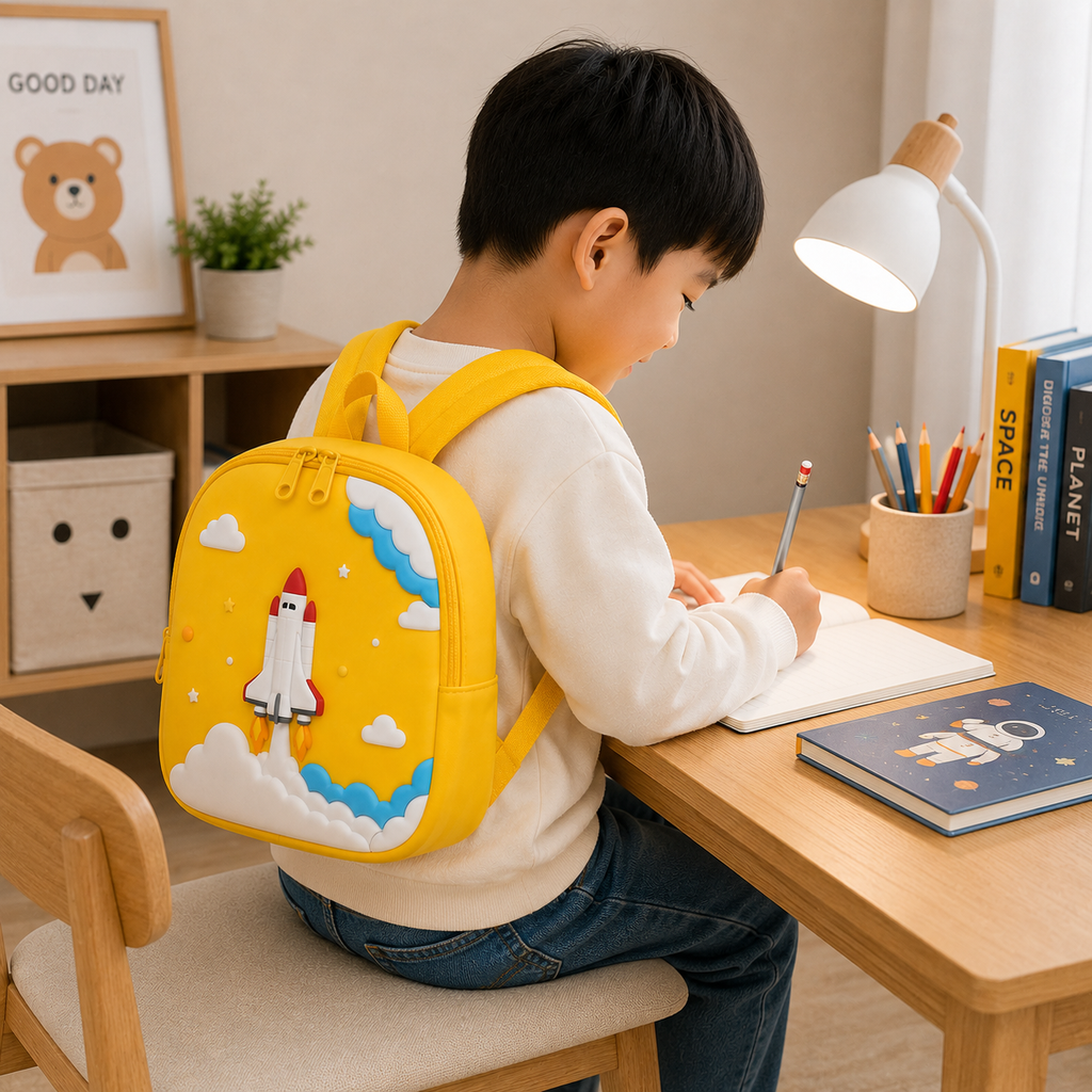 Rocket Theme Yellow Kids Mini Backpack(YM1175)