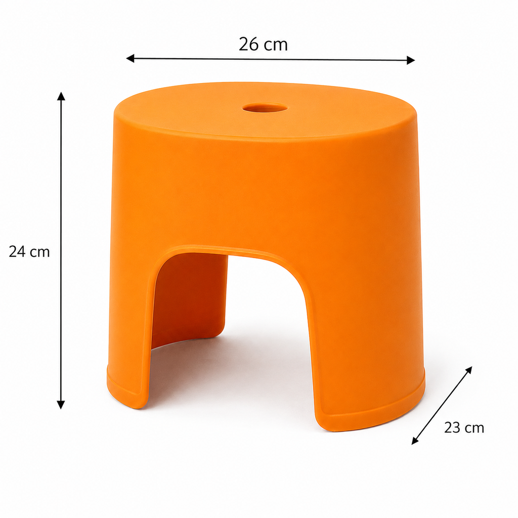 Orange Plastic Round Step Stool (YM1368)